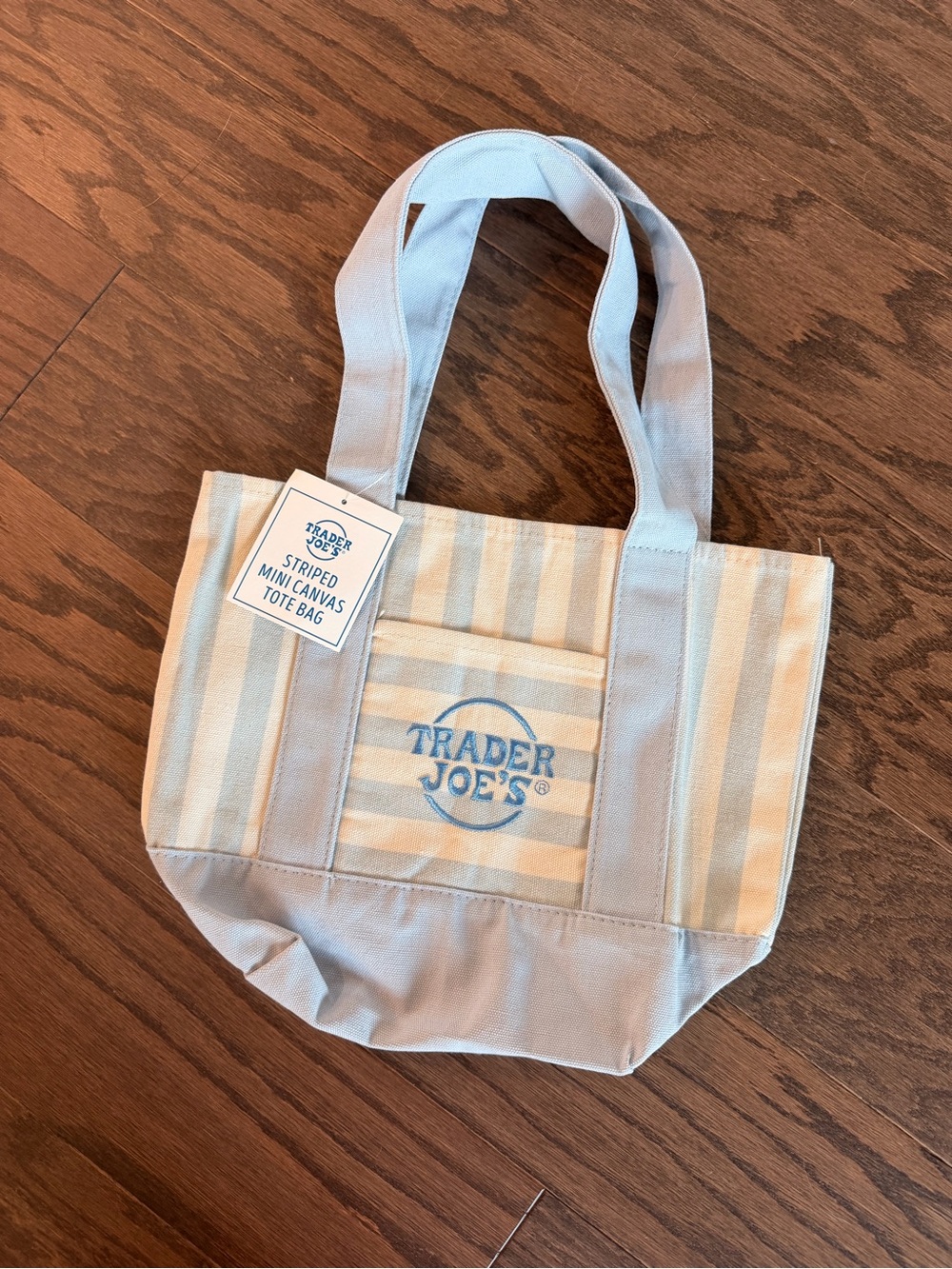 NWT Blue Trader Joe's Striped Tote Bag